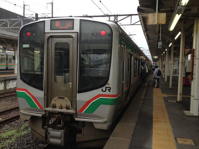 黒磯で郡山行きに乗り換えます。こちらでも席の争奪戦が続きます。ポケット時刻表持っている方が多くいらっしゃいました。