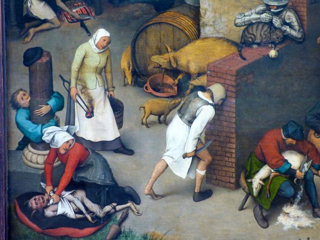 壁に頭を押しつけている奴はいるし、