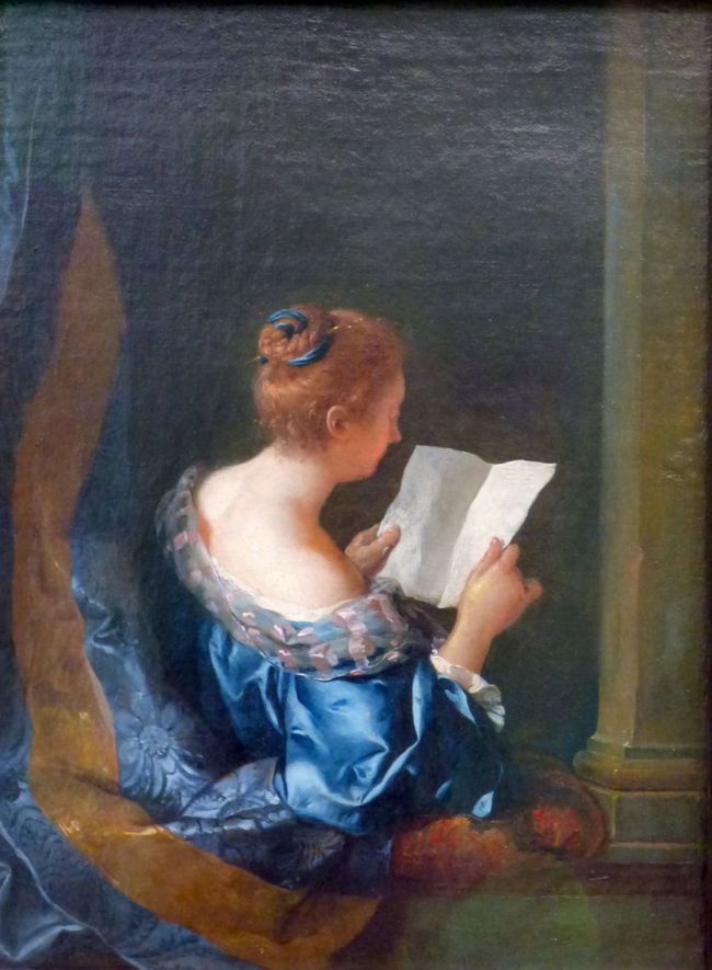 Jean-François de Troy「読む女」いったい何を読んでいるんだろうと・・・。