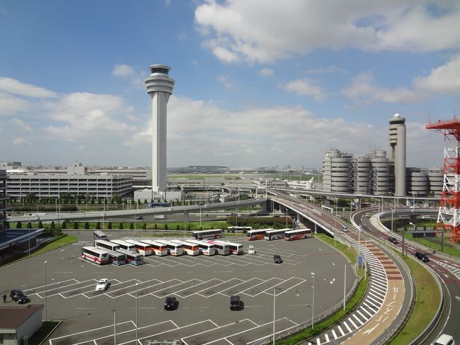 翌朝<br /><br />向こうに国際線が飛んでいくのかかすかに見えます