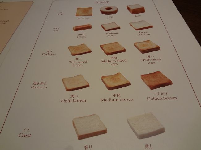 こちらはトーストの厚さとか焼き加減とか<br />ミミのあり・なしが選べたり、<br /><br />こだわりのトーストのお店のようです