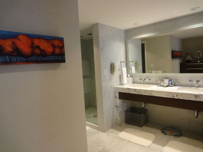 パウダールーム<br />当たり前ですが、シャワーブースとバスタブも別でした。