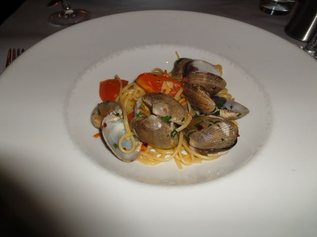 アサリのパスタをシェアして