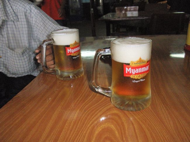 ミャンマービール　生で冷えていて最高でした