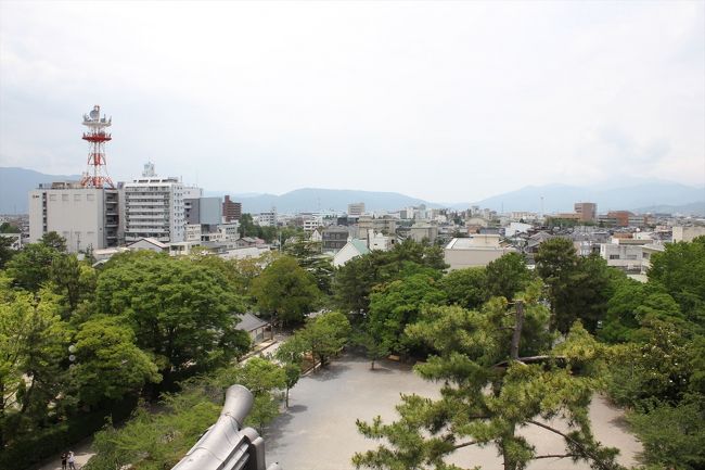 天守最上階から大垣市中心部を望む｡