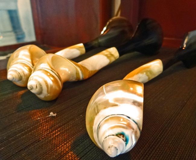 カタツムリの殻で作ったスプーン。