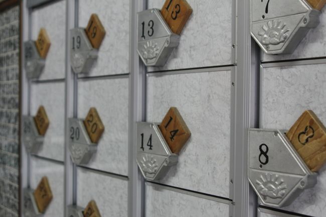 あっ！下駄箱、8と14が並んでる〜〜<br />私の誕生日やん(*'▽')