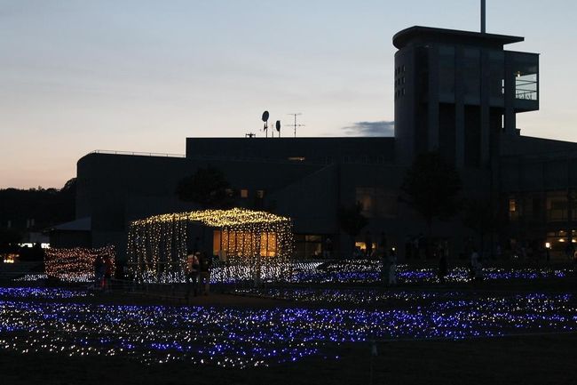 網走川河川敷が光の大平原に。