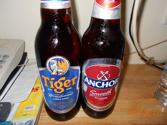 就寝前にビール。<br />マレーシアって、日本に比べると物価が安いけど、ビールの価格は、日本と同じぐらいか、チョイ高め。