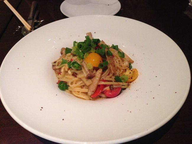 奈良野菜たっぷりのリングイーネ。