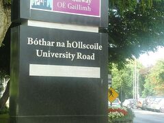 最後に滞在した大学を紹介します．

国立アイルランド大学ゴールウェイ校(NUI Galway)正面ゲート看板．

この正面ゲートは大聖堂から300mくらいであり，街中心からも歩いて来れます（20分位）．
