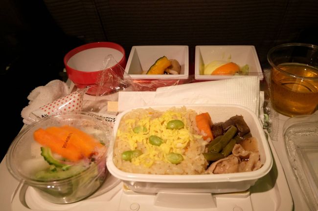 機内食<br /><br />もっと「和」の食事かな？と思っていたが、いたって普通です