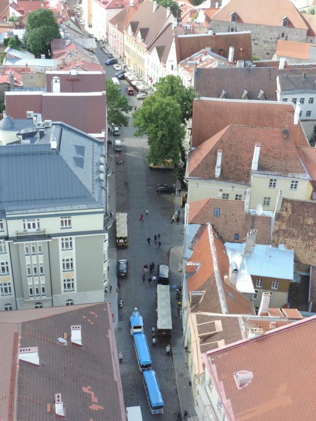 旧い家々に囲まれた道。