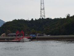 大久野島の港が近づきました。第２桟橋。