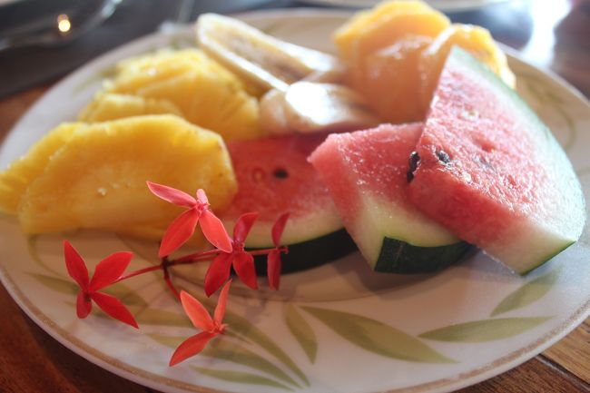 前日にチェックインしたゲストは数組いたようでディナーは満席でした。<br />なので朝食も賑やか。