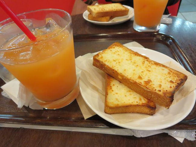 かりかりで美味しいトーストのセットです♪<br /><br />おなかも満足して、ここからバスで病院に戻ります(*^_^*)