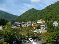 二日目。
部屋からの景色、良い天気。

「鹿教湯温泉　斎藤ホテル」