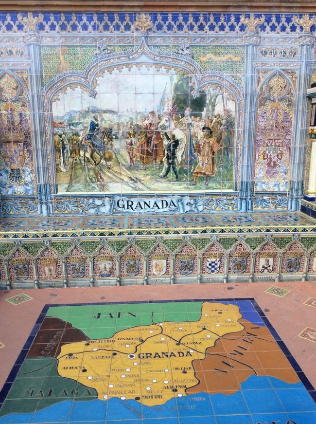 写真はグラナダの場面。全部で58あるそうです。セビリアやマドリッドなどアルファベット順にならんでいました。