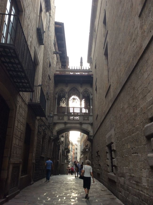 カテドラル周辺の道。サンジャウマ広場からカテドラルへ抜ける路地。