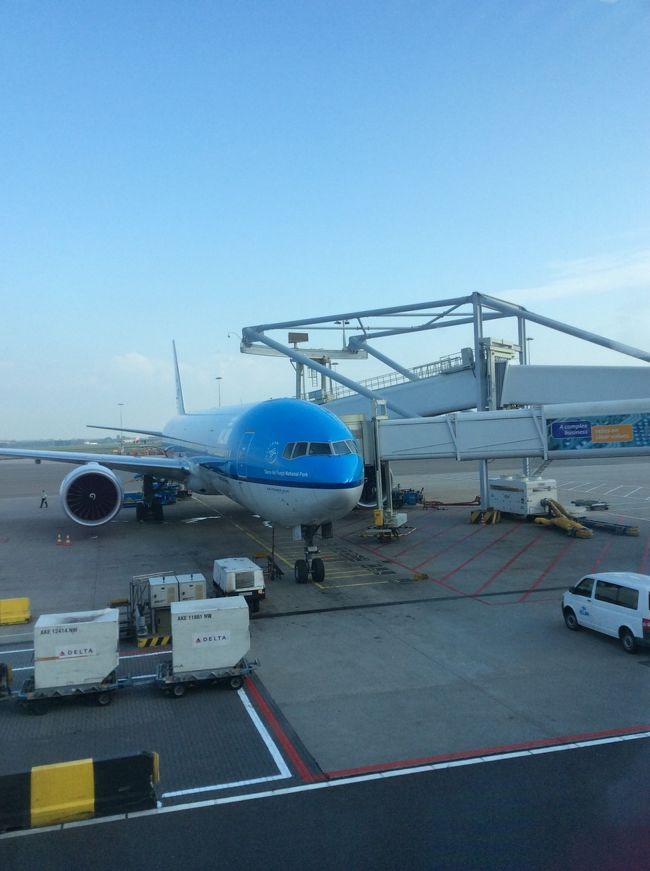 アムステルダムのスキポール空港です。搭乗機KLM0863便です。