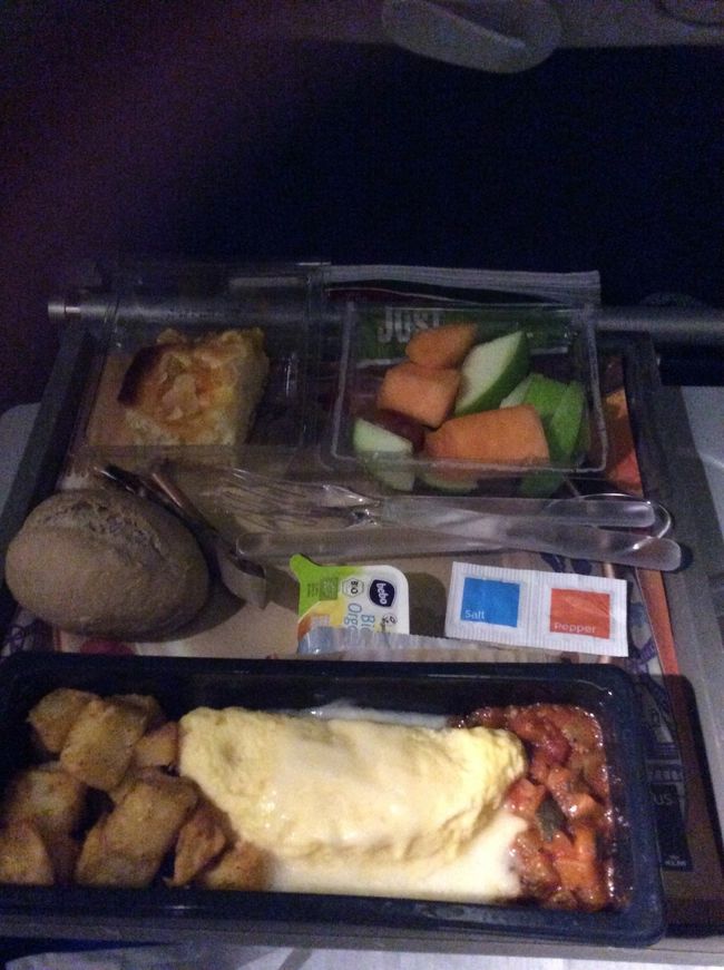 2度目の機内食。こちらは卵焼き。<br /><br /><br />〜*〜*〜*〜*〜*〜*<br />10日間の旅行記を、長々と綴ってしまいました。<br />読んでいただいた皆さま、ありがとうございます。<br /><br />これで、やっと現実に復帰できそうです。<br /><br /><br />完