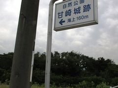 道中　「甘崎城跡」 という案内板を見つけたので寄ってみた