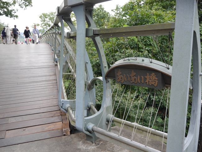 ＪＲ高麗川駅方面から来た場合、こちらの「あいあい橋」を渡ると公園にたどり着きます。