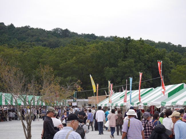 公園のちょうど中間には観光案内や食事や飲み物の販売テントがあり、大変賑わっていました。