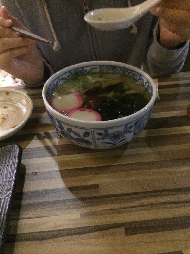 〆は、うどん。