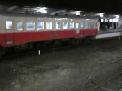 小湊鉄道に乗って五井駅に着く頃には、日がとっぷり
暮れていました。

紅葉を求めての日帰り旅も終了〜