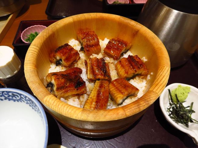 夜は部下のお買い物に付き合いました。イオンでいっぱい買い物したあと、夕食はひつまぶし。