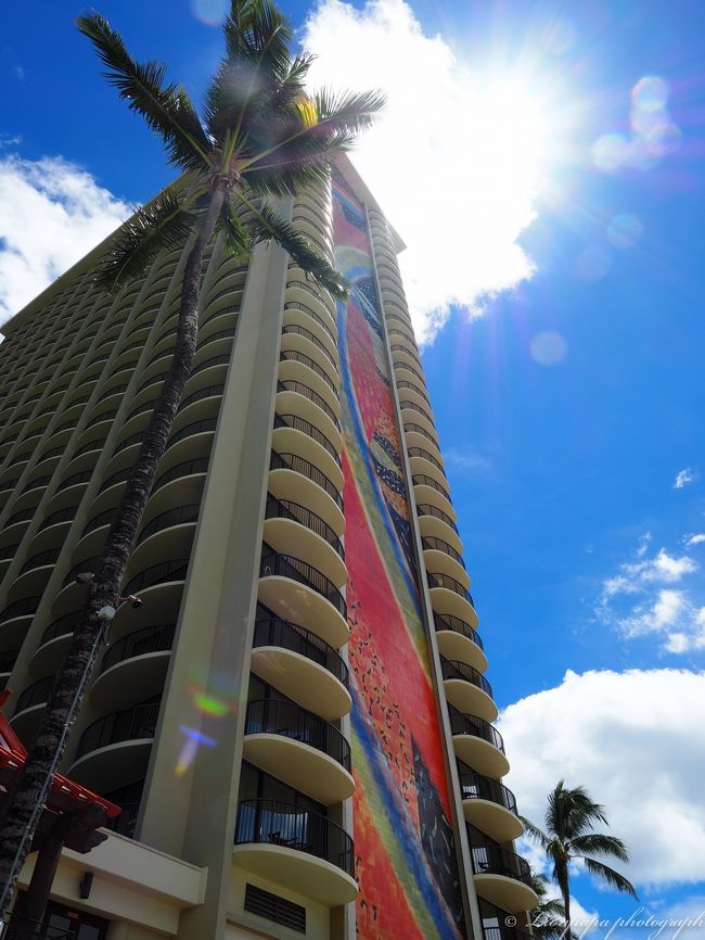 ハワイアンビッレッジのレインボータワー<br />数年前嫁と来たな〜