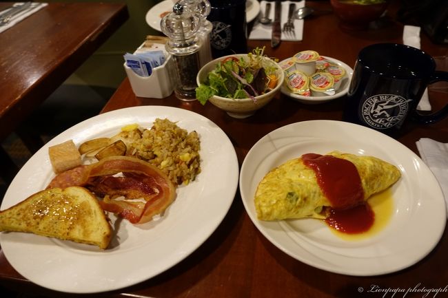 ホテルの朝食です。<br />