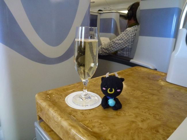 ウェルカムドリンクはもちろんシャンパン