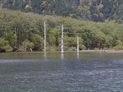 立ち枯れの木々は徐々に数が減り、又大正池も上流からの堆積物で徐々に浅くなっているらしいですよ。
