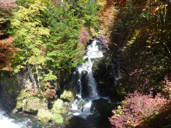 竜頭の滝で下車。道路を渡ると、間もなく滝が見えてきました。