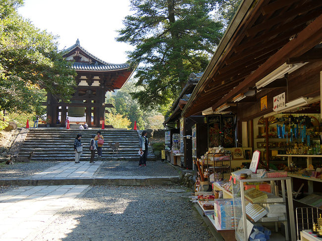こんな所にもお土産店が、表参道沿いに比べると観光客も疎ら