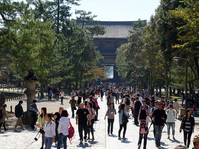 中門と南大門の間<br />多くの観光客が、ドイツ、イタリア、スペイン語集団の後に北京語と広東語の集団が続く、特に後の集団のうるさい事！！
