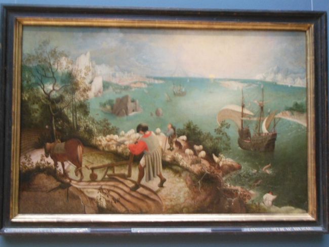 王立美術館　ブリューゲル　イカロスの墜落