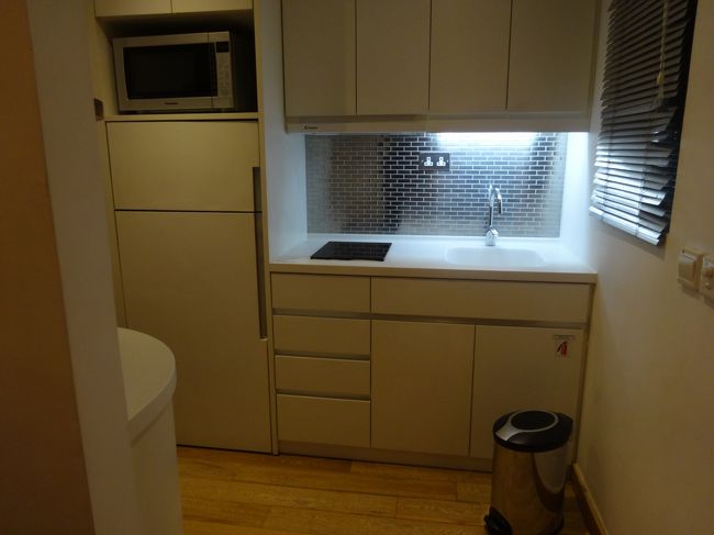 ２人と赤ちゃんだし、部屋の広さは申し分なし！<br />ソファまであってくつろげる♪<br />簡易キッチンや食器、包丁なんかもあって長期滞在でも快適に過ごせそう。