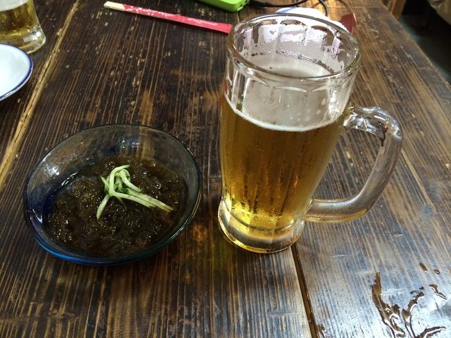 夕食。もずく酢