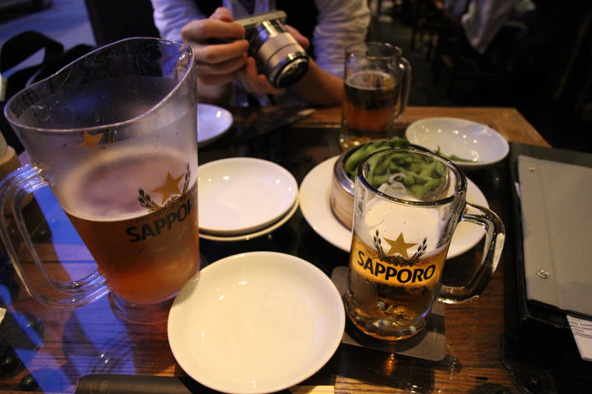 次の日の晩ご飯。なぜか居酒屋。