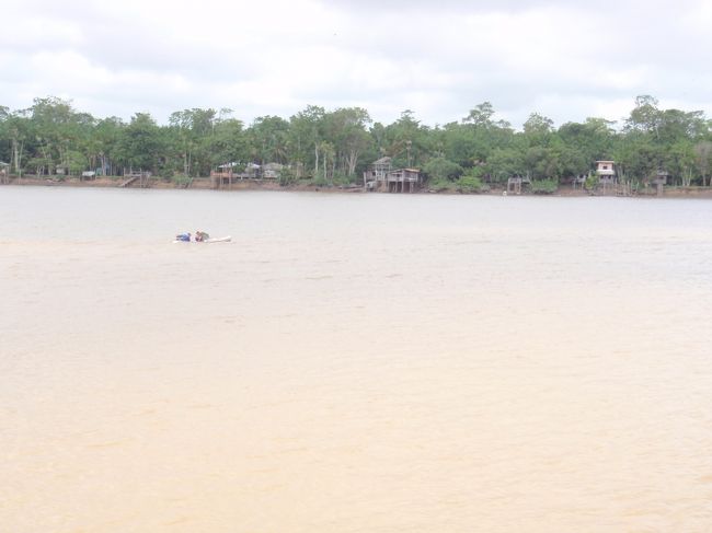 グアマ河に入ると岸が見えてきました