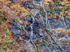 対岸の山から流れ落ちる「恋糸の滝」・・・渓流の滝も見事ですが、こんな静かな滝も惹かれます。