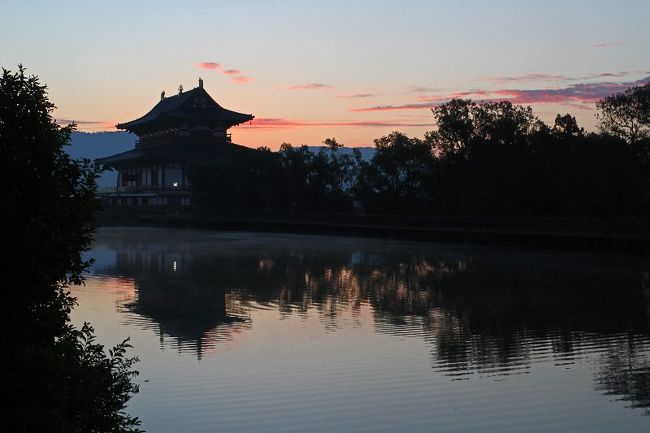 風が出て水鏡にはならなかった残念。