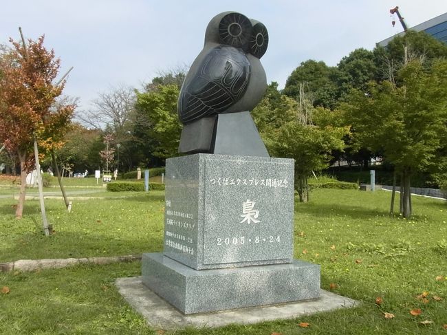 　公園の中には、やたらと「梟（フクロウ）」の彫刻が多いのはなぜだろうか。調べてみると梟はつくば市の鳥だそうです。その選定理由として「農村・人里環境を代表する鳥で森の哲学者ともいわれています。 知恵と技術の象徴であり，学園都市を擁するつくば市にふさわしい鳥です。」と有りました。