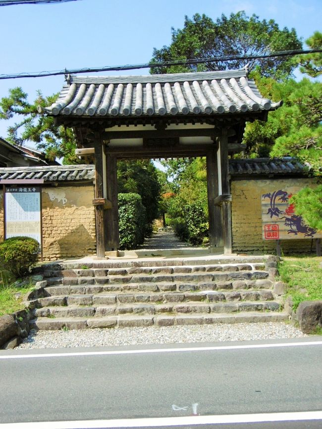 海龍王寺山門。<br /><br />海龍王寺は、平城宮の東北隅（鬼門）を護るため、飛鳥時代に毘沙門天を安置して建立された寺院を、天平時代になって光明皇后が改められたという。<br /><br />