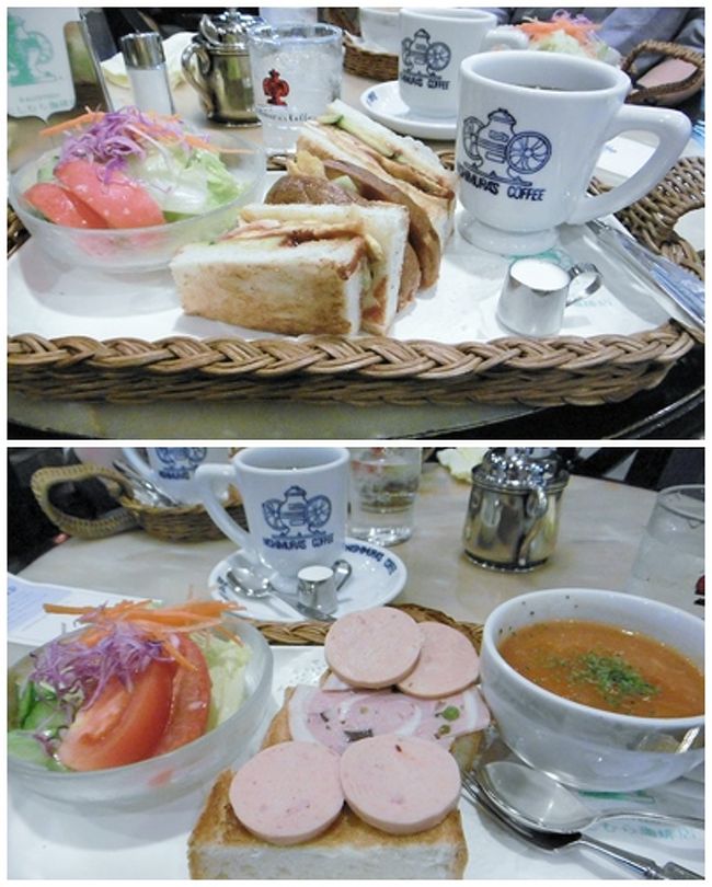 上…バスケットランチ<br /><br />下…カナディアンセット<br /><br />簡単にランチと思ったのに、ボリューム満点のおいしさだった。<br /><br />