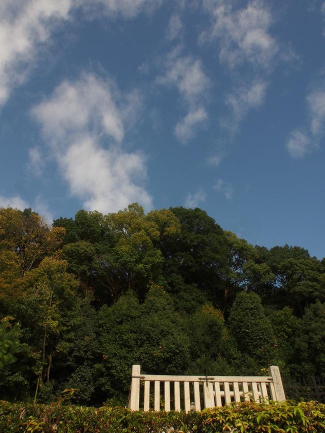 高松塚古墳近くの文武天皇陵。聖武天皇のお父さんで、大宝律令を制定した人だそう。木々が鬱蒼と茂っています。立ち入れないとは知りませんでした。普通の古墳とは違うんですね。<br /><br />資料館には、高松塚古墳内部の模型もあり、雰囲気に浸る事が出来ます。