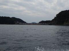 田之浦の漁村。奇岩観光はこのあたりで終了